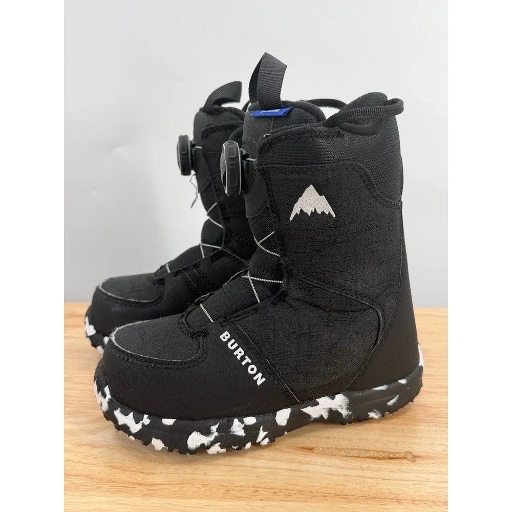 Burton Grom BOA Kids Snowboard Boots Black White 1K 15089102